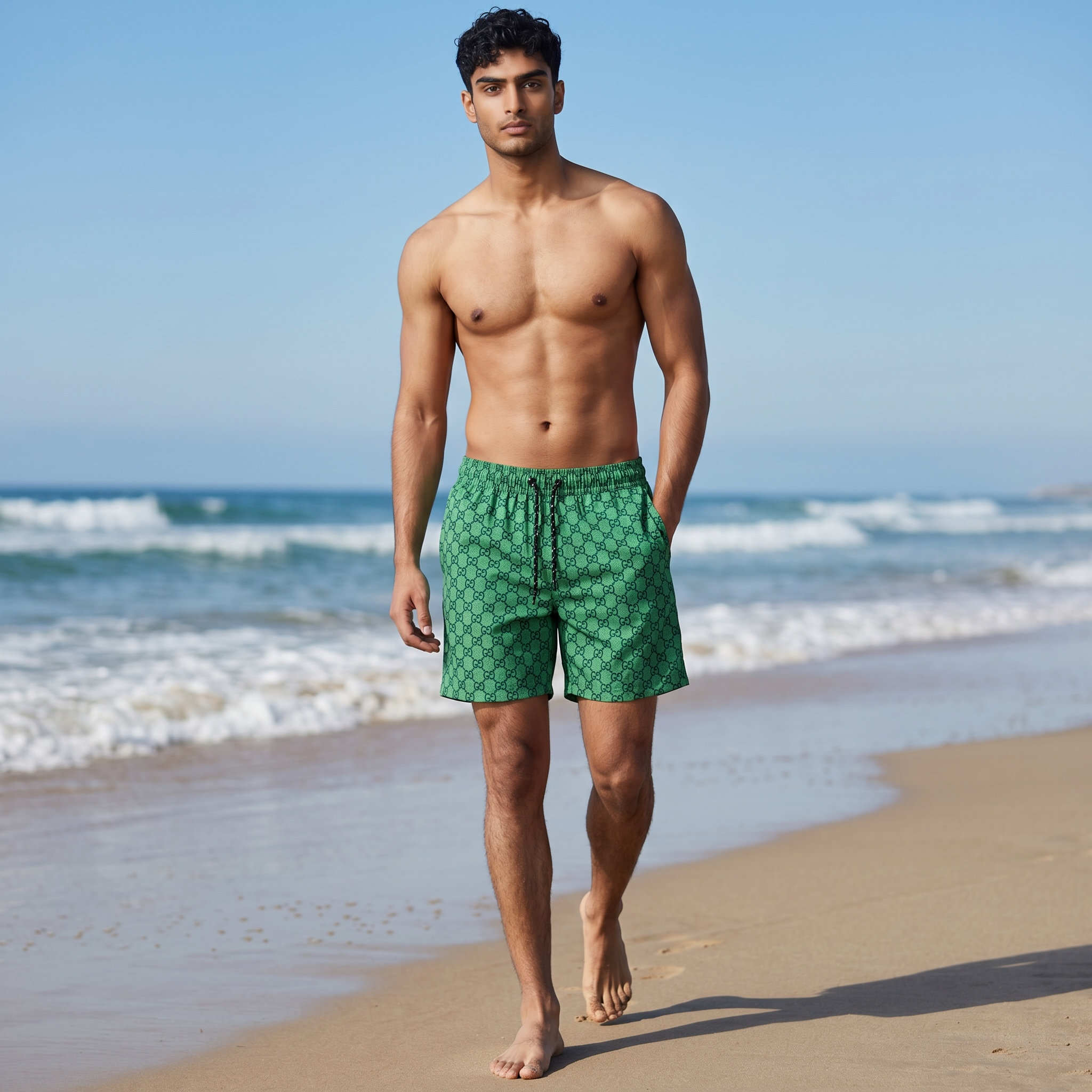Gucci Monogram Swim Shorts – Emerald Green Edition 💚