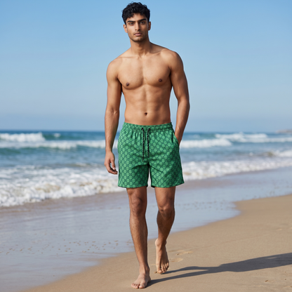 Gucci Monogram Swim Shorts – Emerald Green Edition 💚