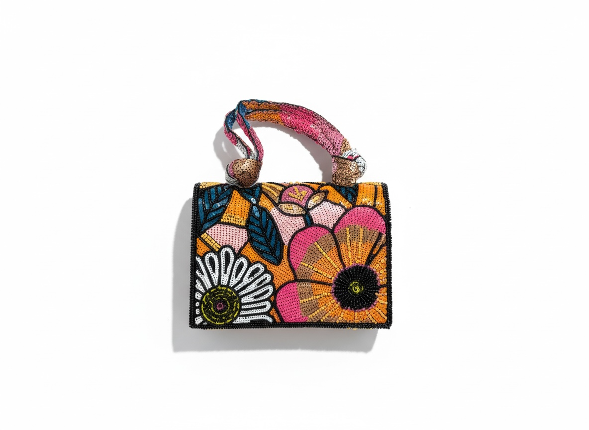 Luxury Multicolor Crystal Mini Handbag 🌈✨ | Bold Art Edition