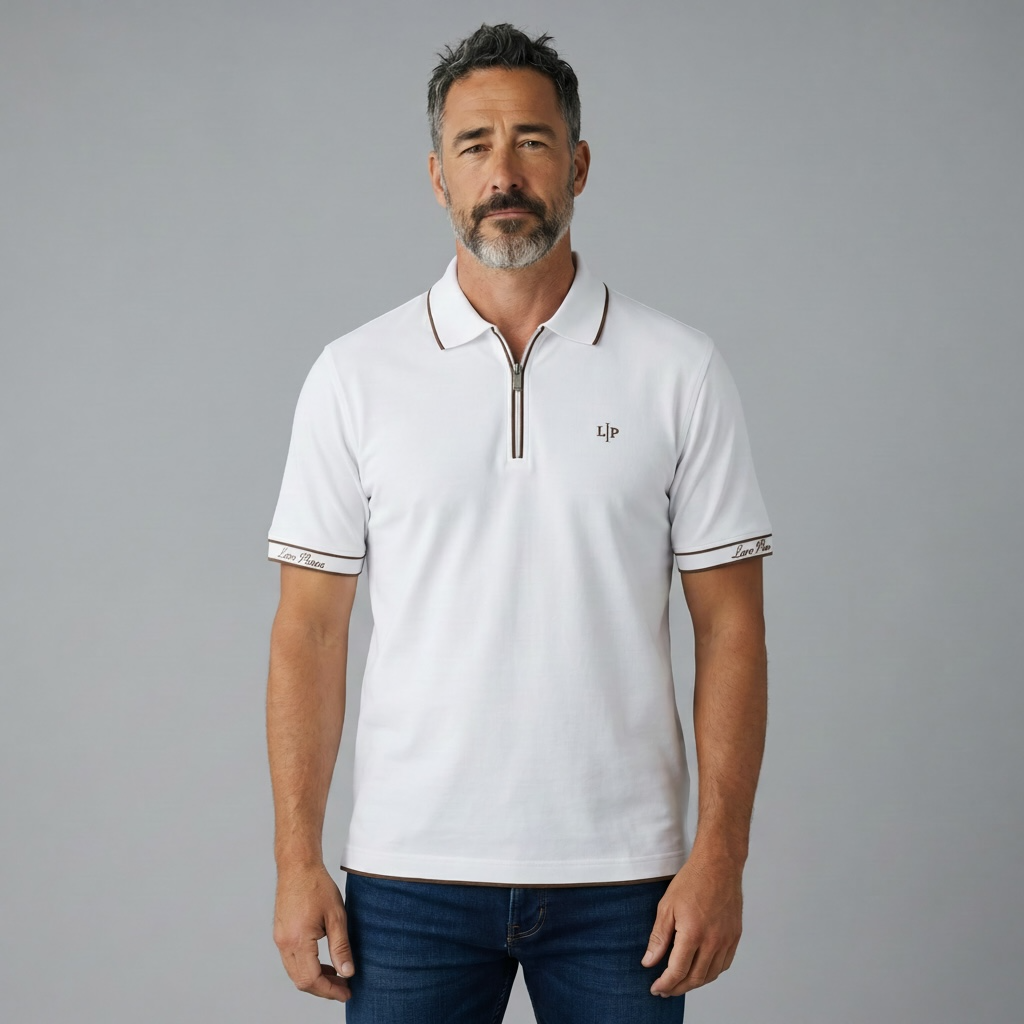 Loro Piana White Half-Zip Polo Shirt 🤍✨ Premium Luxury Fit