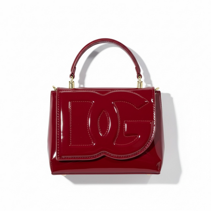 ✨ D&G Glossy Red Patent Top-Handle Bag – Bold, Chic & Unforgettable ✨