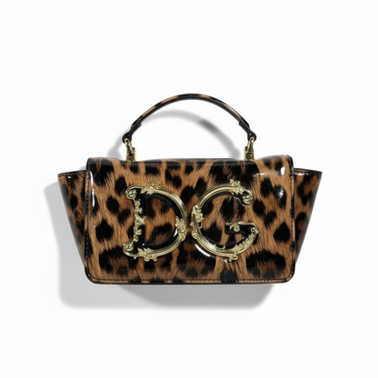 Dolce & Gabbana Leopard Print Baroque Logo Bag – Wild Luxury Statement 🐆✨