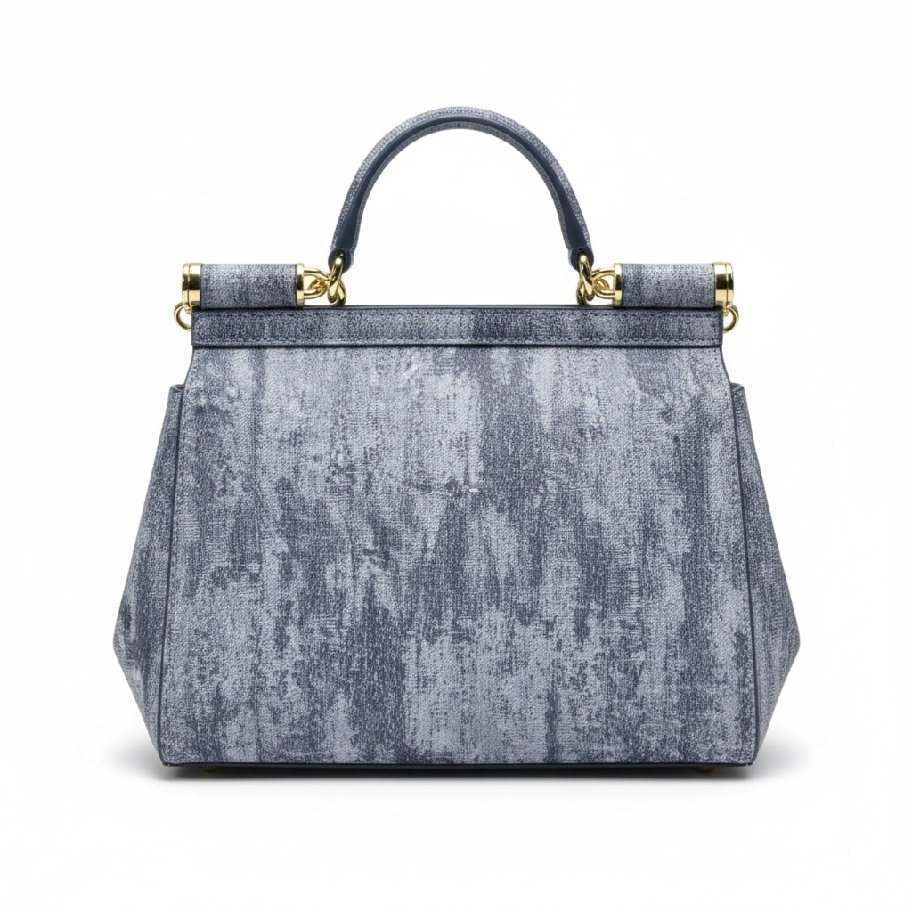 Dolce & Gabbana Denim-Texture Top Handle Bag 💙✨