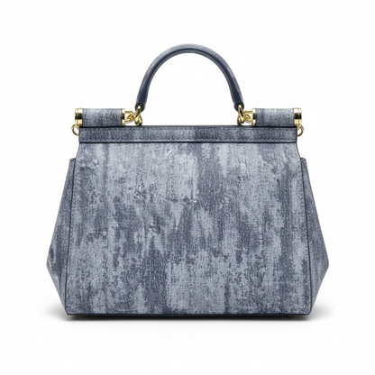 Dolce & Gabbana Denim-Texture Top Handle Bag 💙✨