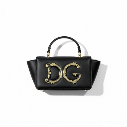 Dolce & Gabbana Baroque DG Black Top-Handle Bag – Ultimate Luxury Statement 🖤✨