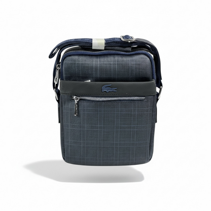 🐊 Lacoste Navy Check Crossbody Bag – Sporty Chic Meets Everyday Luxury