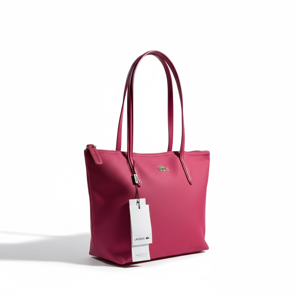 💖 Lacoste Medium Tote Bag – Bold Pink | Effortless Chic 🐊✨