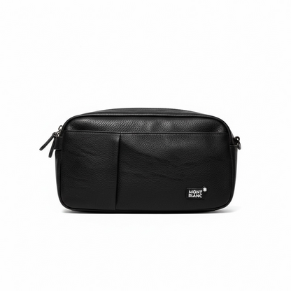🖤 Montblanc Black Luxury Crossbody Pouch – Premium Leather Look