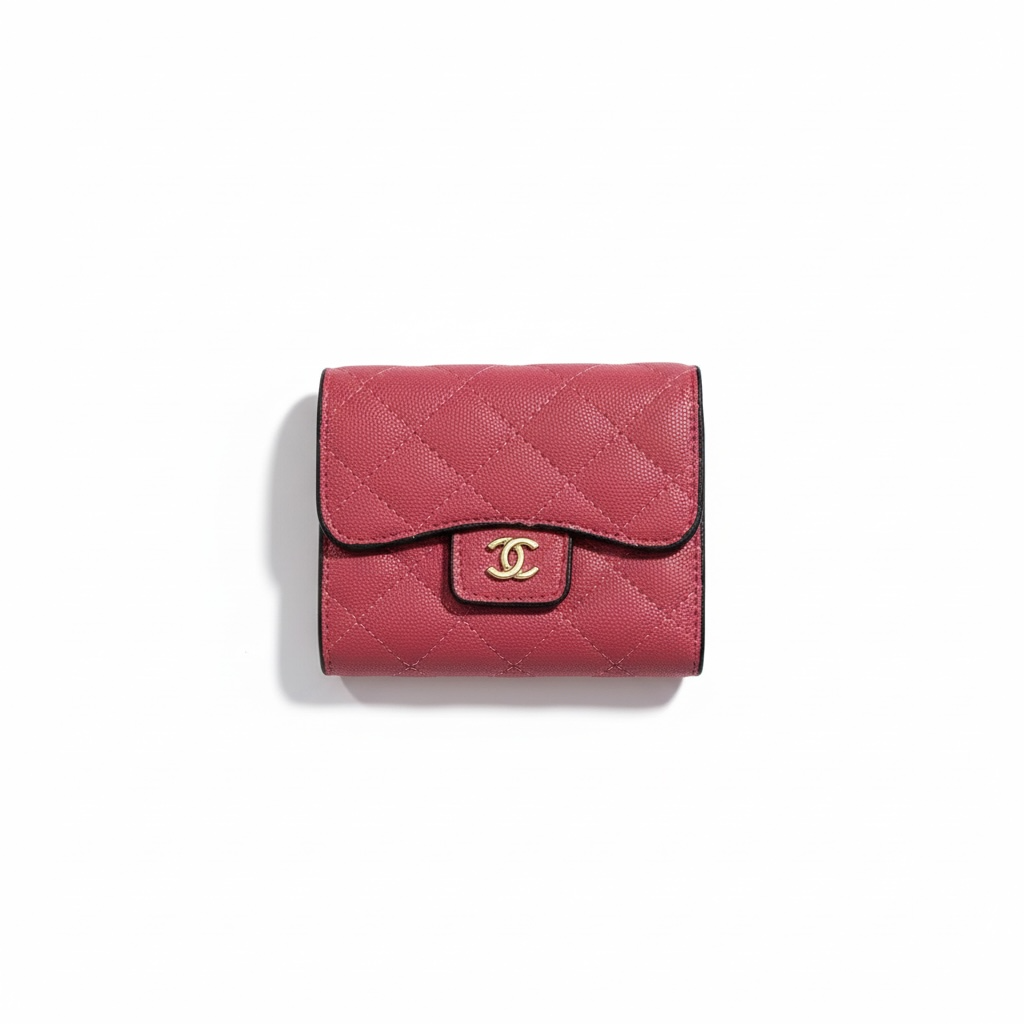 Chanel Quilted Pink Caviar Leather Wallet – Feminine Luxury