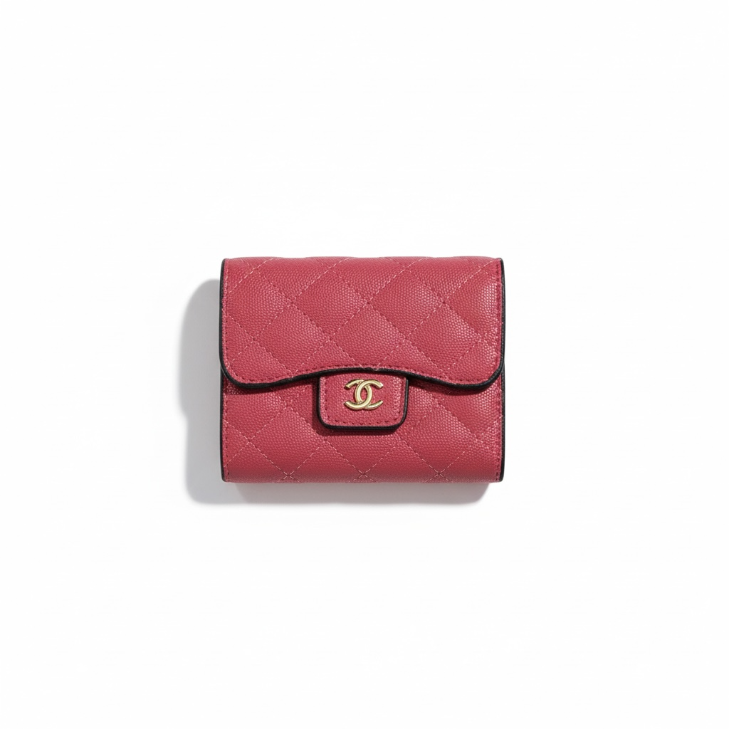 Chanel Quilted Pink Caviar Leather Wallet – Feminine Luxury
