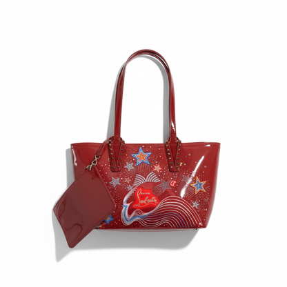 ❤️ Christian Louboutin-Inspired “Starburst” Patent Tote — Red Edition ❤️