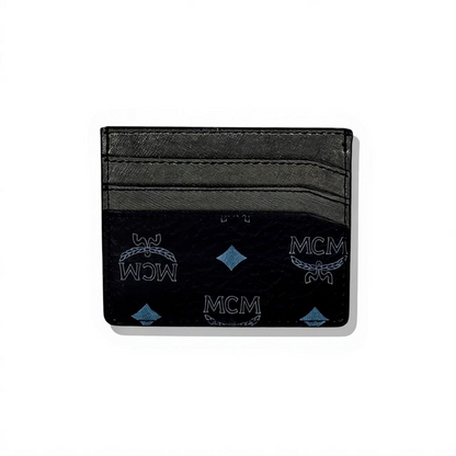 🖤 MCM Black Visetos Card Holder – Iconic Luxury Meets Everyday Utility