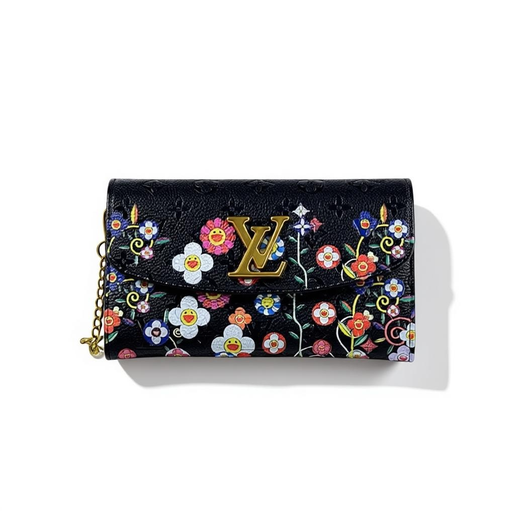 Louis Vuitton Flower Bloom Monogram Wallet on Chain