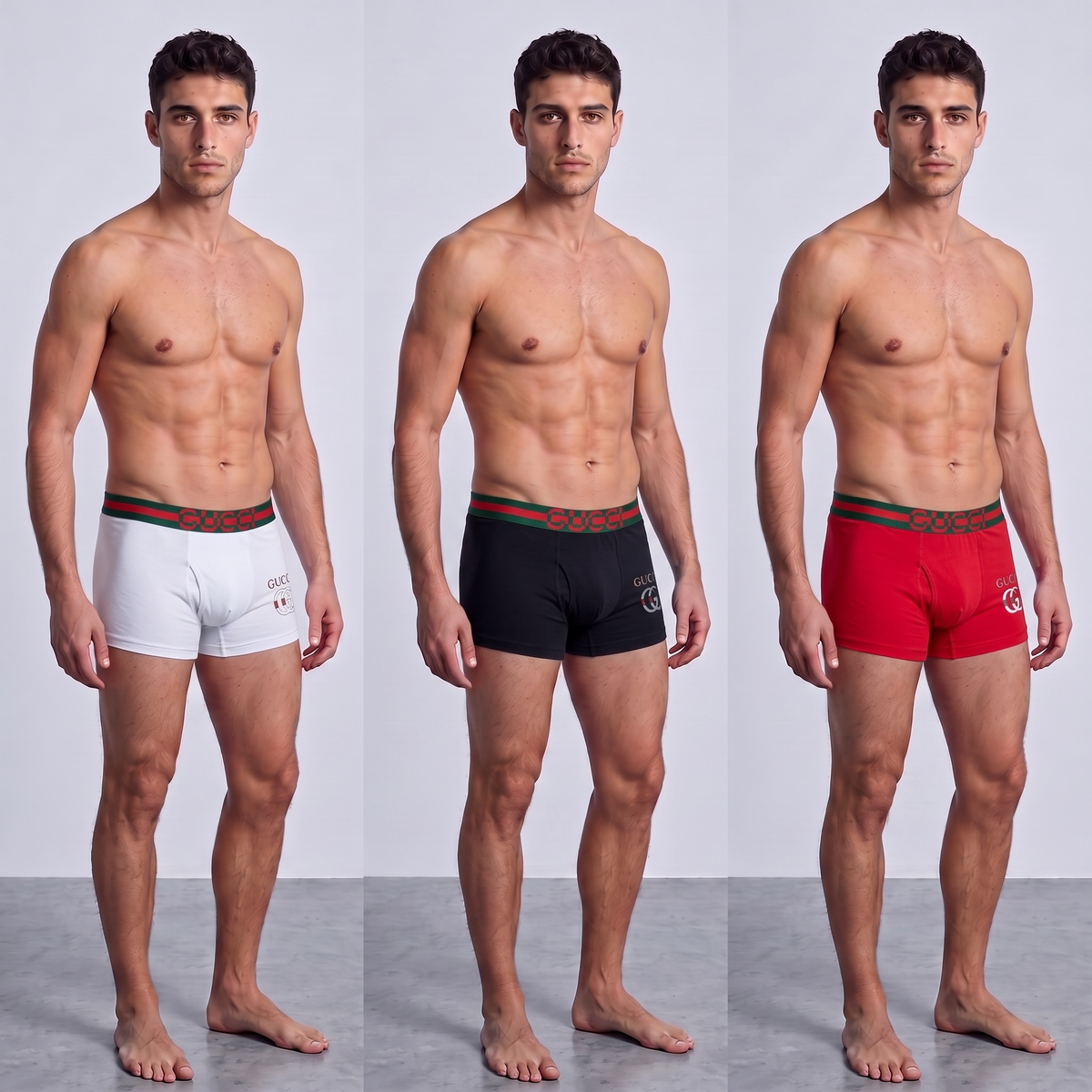 Gucci Men's Bee Print Boxer Briefs (3-Pack)