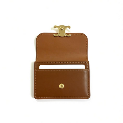 Celine Triomphe Brown Leather Compact Wallet 🤎✨