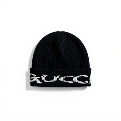 🧢 Gucci Logo Ribbed Knit Beanie – Minimal Luxury Winter Essential 🖤❄️✨