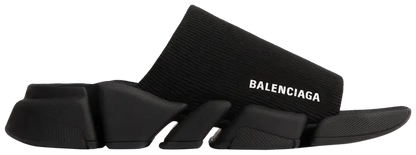 Balenciaga Black Tech Slides – Sleek Minimalist Comfort