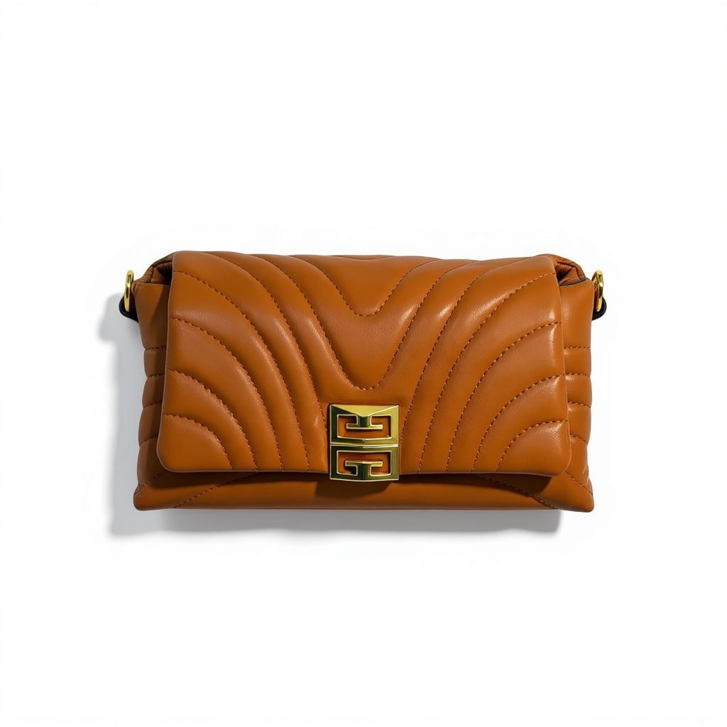 Givenchy Tan Quilted Leather Bag – Gold 4G Icon Shoulder Bag
