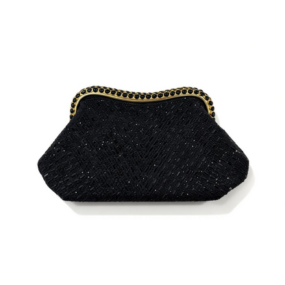 Luxury Black & Gold Evening Clutch – Embellished Statement Bag soirée ✨🖤👛