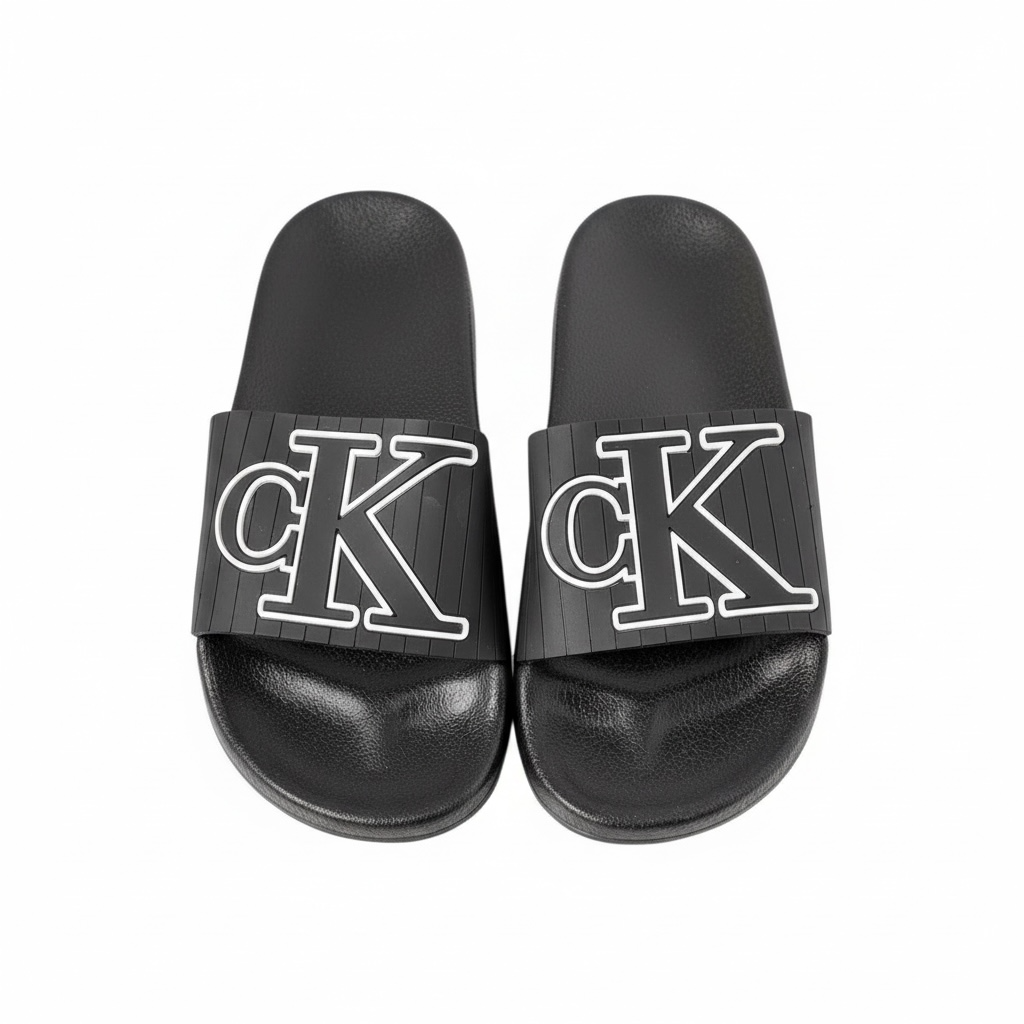 Calvin Klein Black Slides – Classic CK Logo for Men
