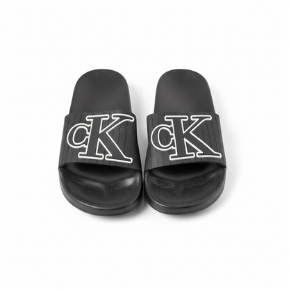 Calvin Klein Black Slides – Classic CK Logo for Men