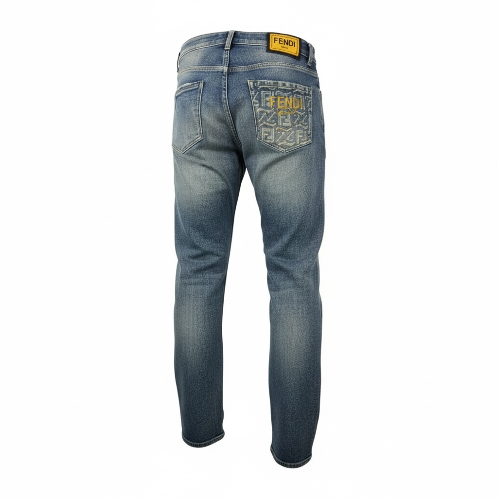 FENDI Roma Logo Pocket Jeans – Italian Craft with Iconic Edge