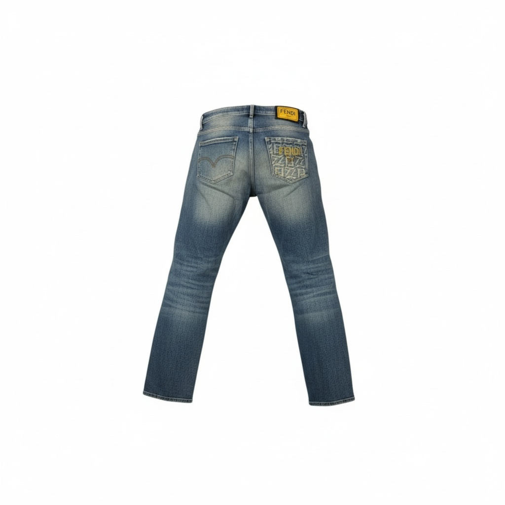 FENDI Roma Logo Pocket Jeans – Italian Craft with Iconic Edge