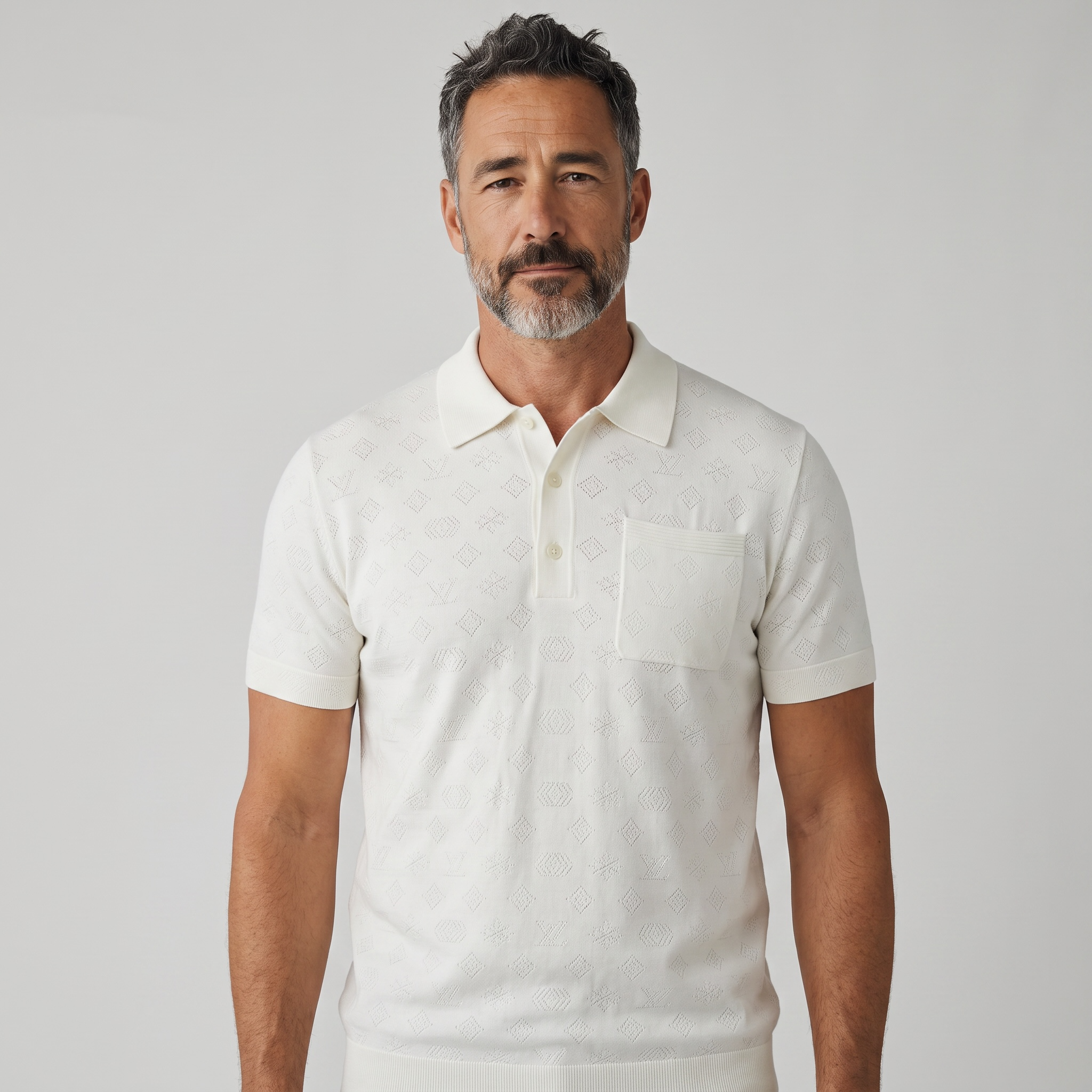 Louis Vuitton Monogram Knit Shirt – Elegant Texture, Timeless Style