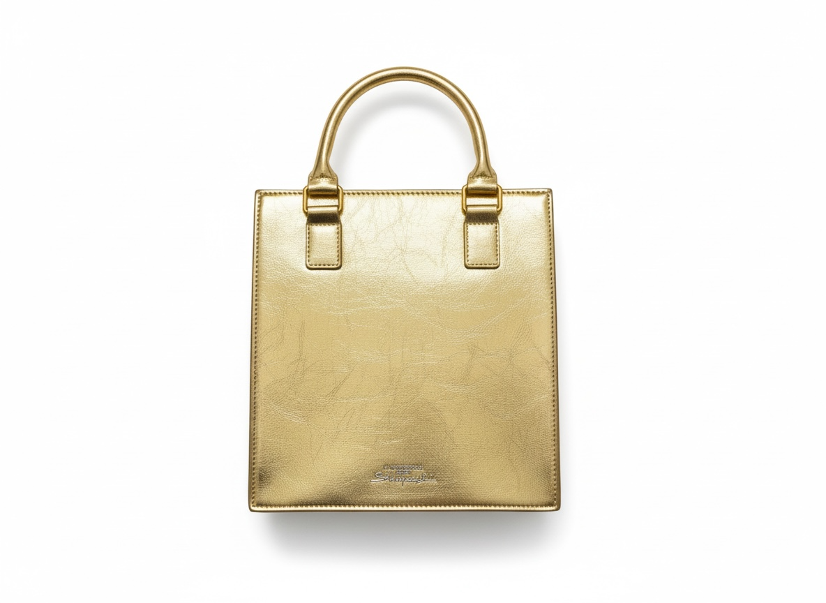 Elsa Schiaparelli Gold Face Motif Metallic Top Handle Bag ✨💛