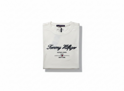 Tommy Hilfiger White Script Logo T-Shirt 🤍🇺🇸 Classic Heritage Edition