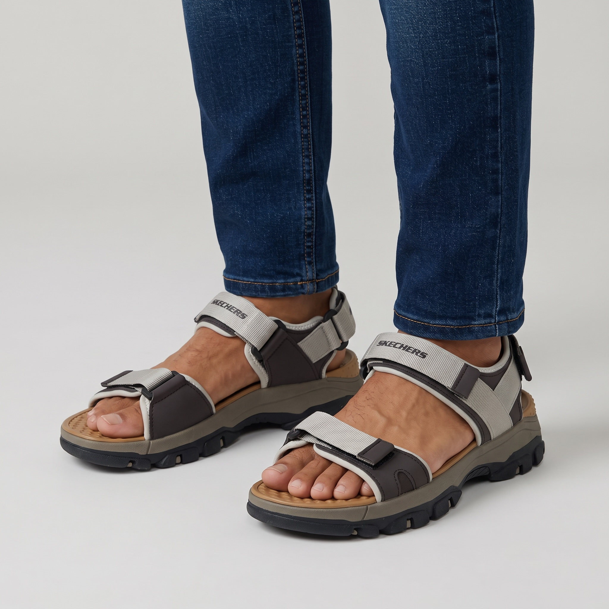 Skechers Rugged Outdoor Comfort Sandals – Adjustable Lightweight Trekking Sandals For Men 🏕️👣