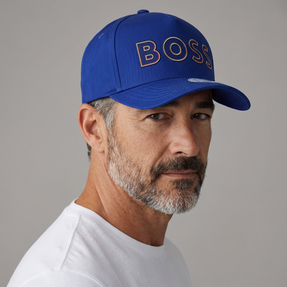 🧢 BOSS Electric Blue Logo Cap – Bold Color, Iconic Style