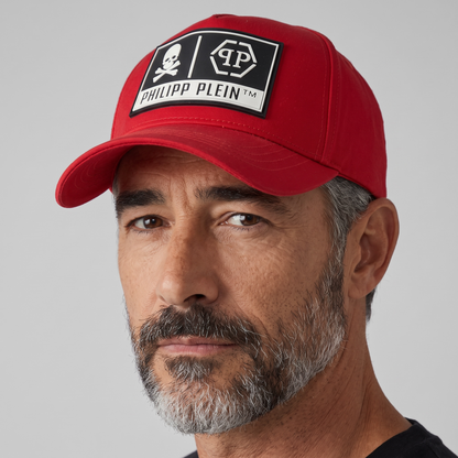 Philipp Plein Red Logo Patch Cap 🔴💀🔥