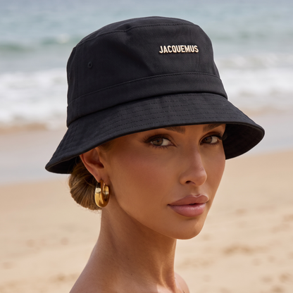 Jacquemus Black Bucket Hat  – Modern Luxe Essential 🖤🧳