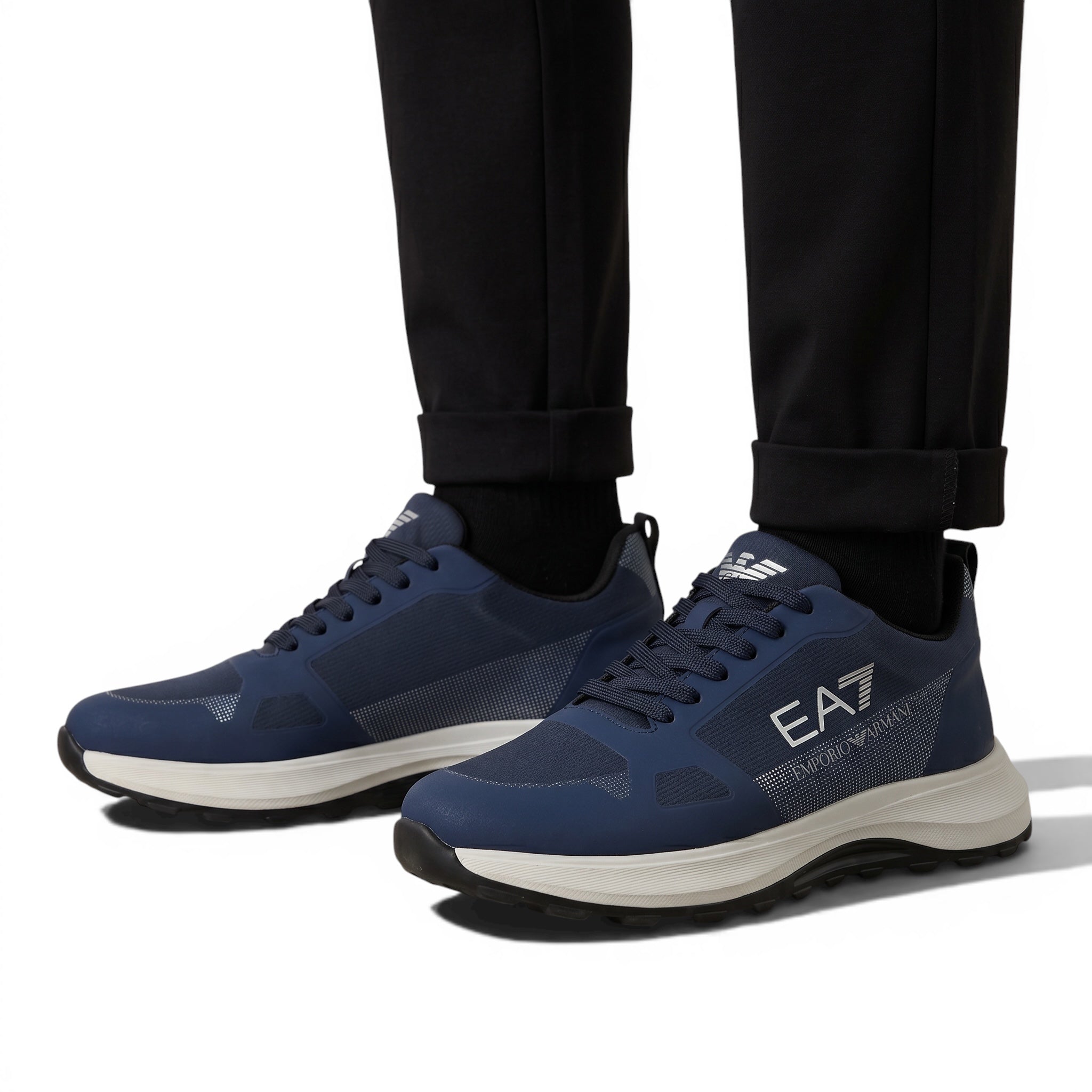 EA7 Emporio Armani Navy Sneakers 👟✨ | Sporty Luxury Comfort