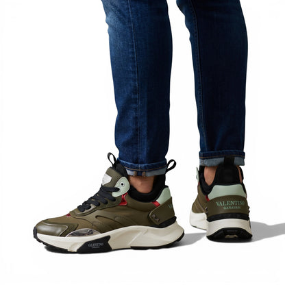 Valentino Garavani Bounce Sneakers – Olive Green Luxe