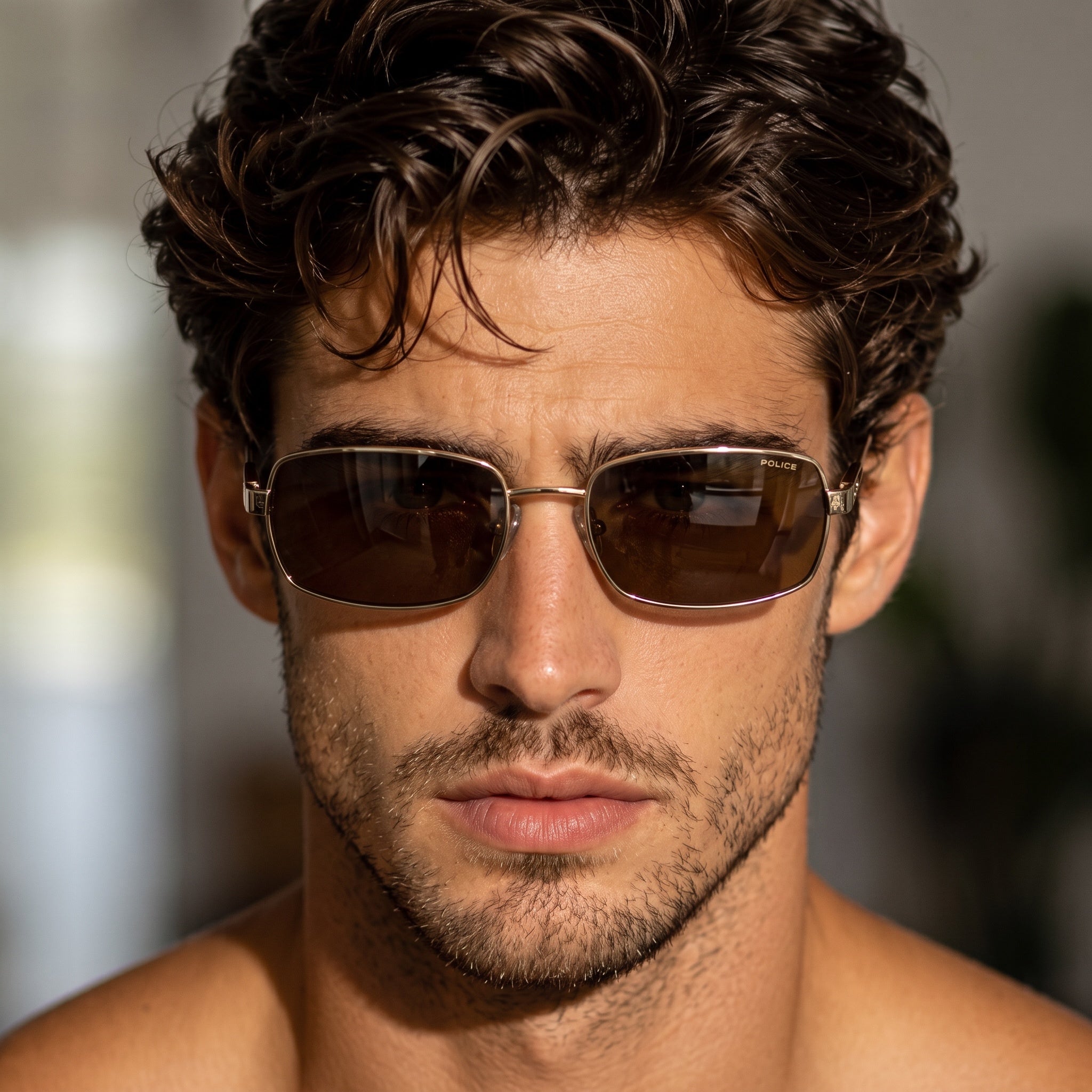 Police Sunglasses – Brown Gradient Aviator 🕶️