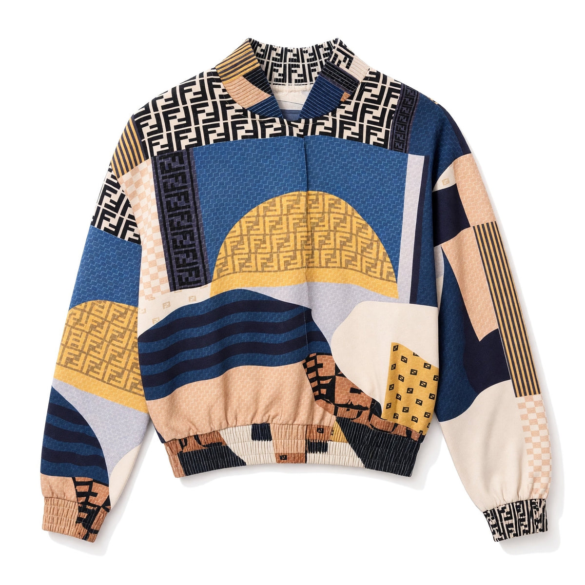 Fendi Printed Bomber Jacket — Multicolor