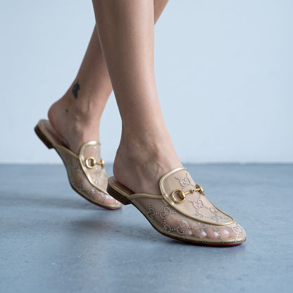 Gucci Horsebit Mule – Beige Gold 🥿