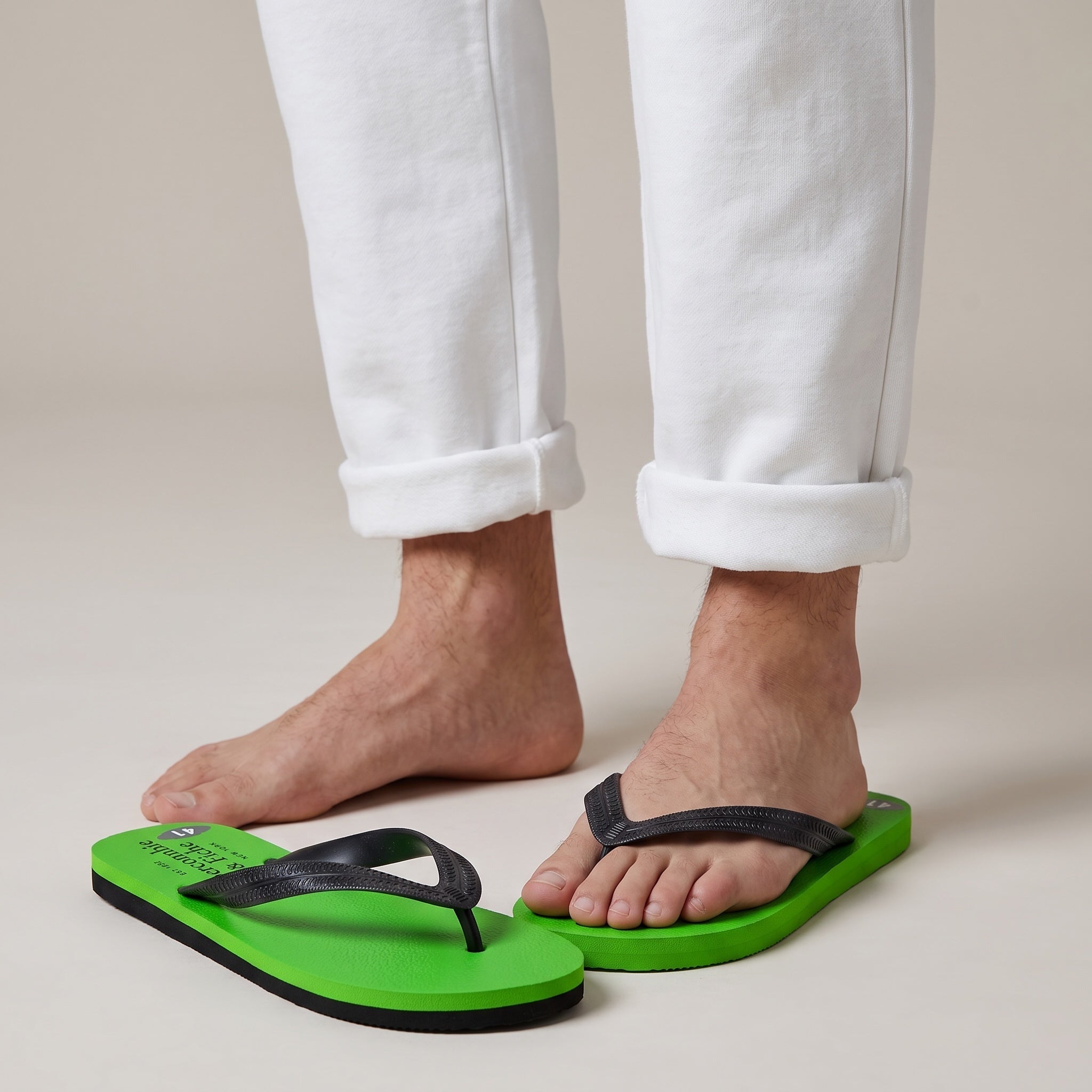 Abercrombie & Fitch Flip-Flops – Neon Green 🌴
