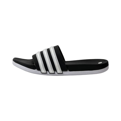 🩴 Adidas Adilette Classic Slides – Black & White Triple Stripe Edition 🖤🤍✨