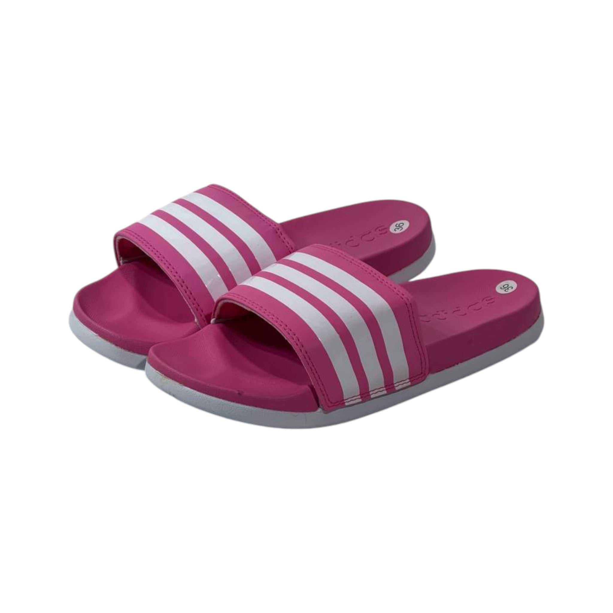💖 Adidas Adilette Comfort Slides – Pink & White Edition 🌸✨