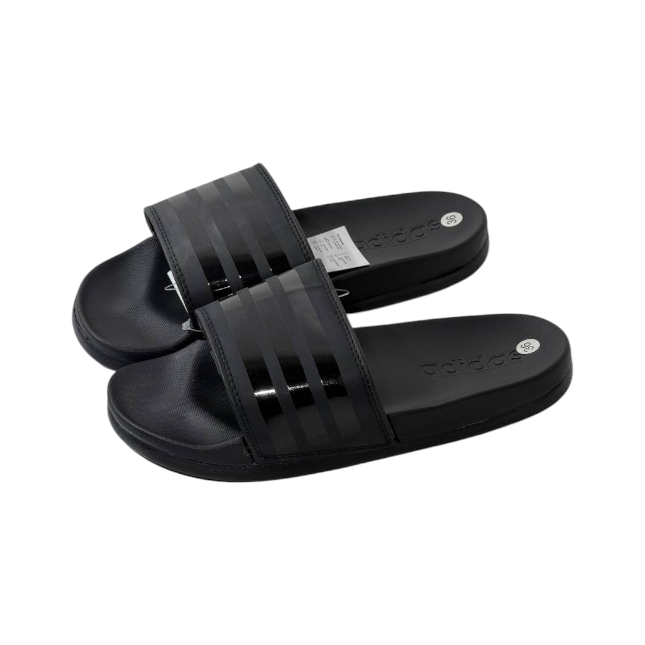 🖤 Adidas Adilette Mono Slides – Triple Black Edition ⚫✨