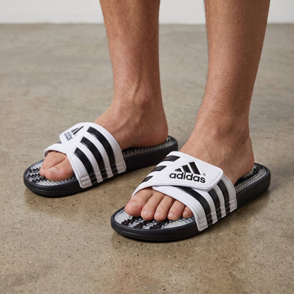Adidas Adissage Slides – White/Black 🩴
