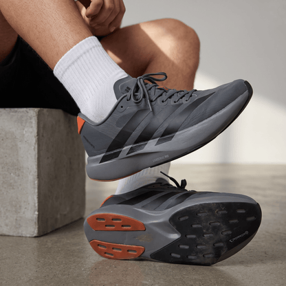 Adidas Adizero Running Shoes – Grey / Black / Orange