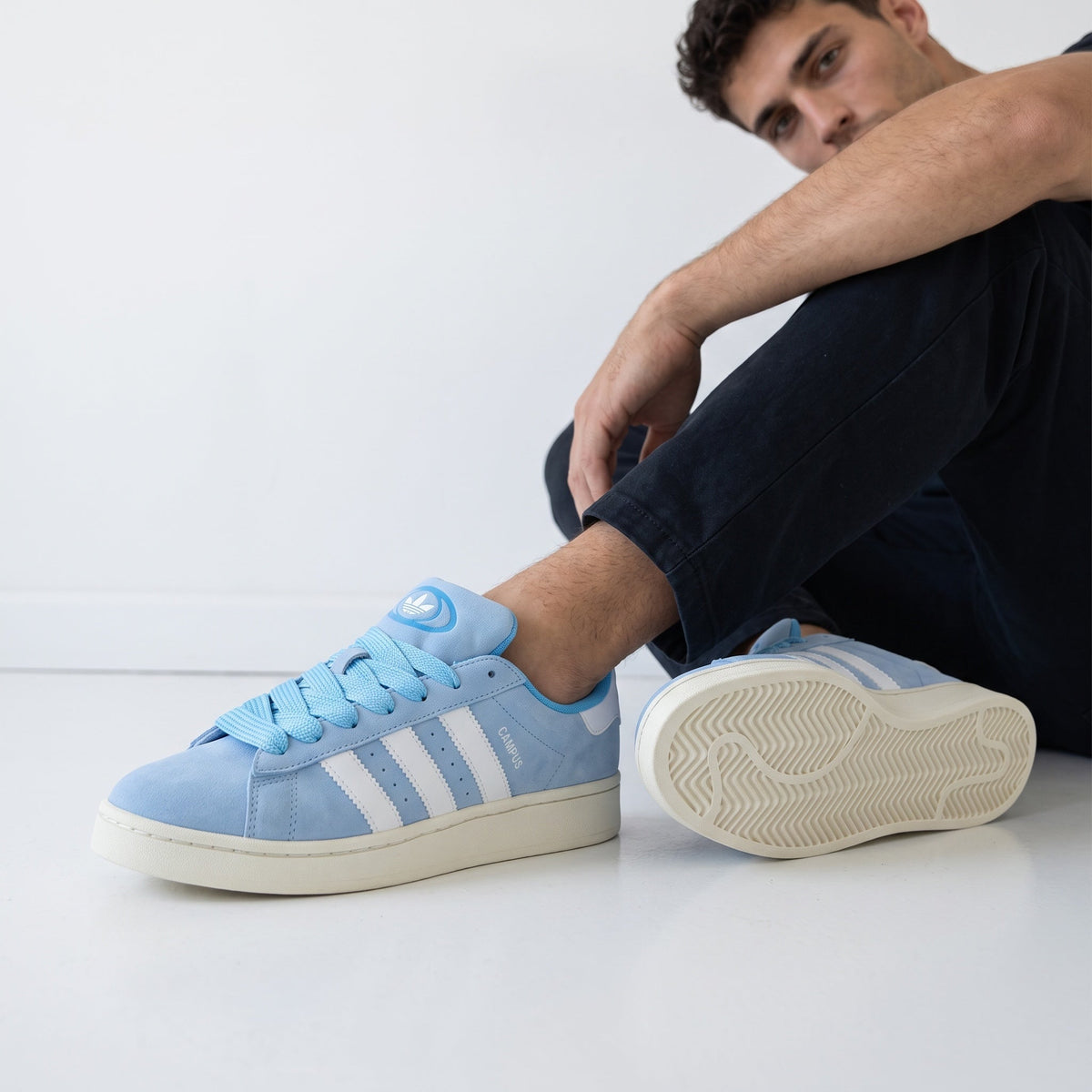 Adidas Campus Retro Low Sneakers — Light Blue