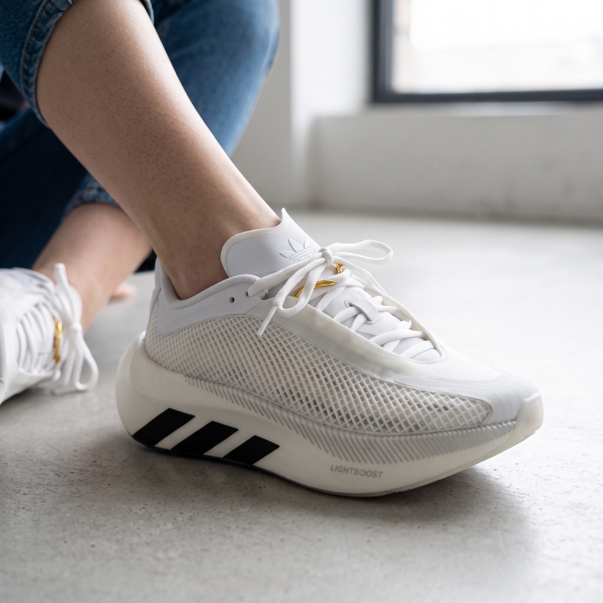 Adidas HyperBoost – White Mesh Runner 👟✨
