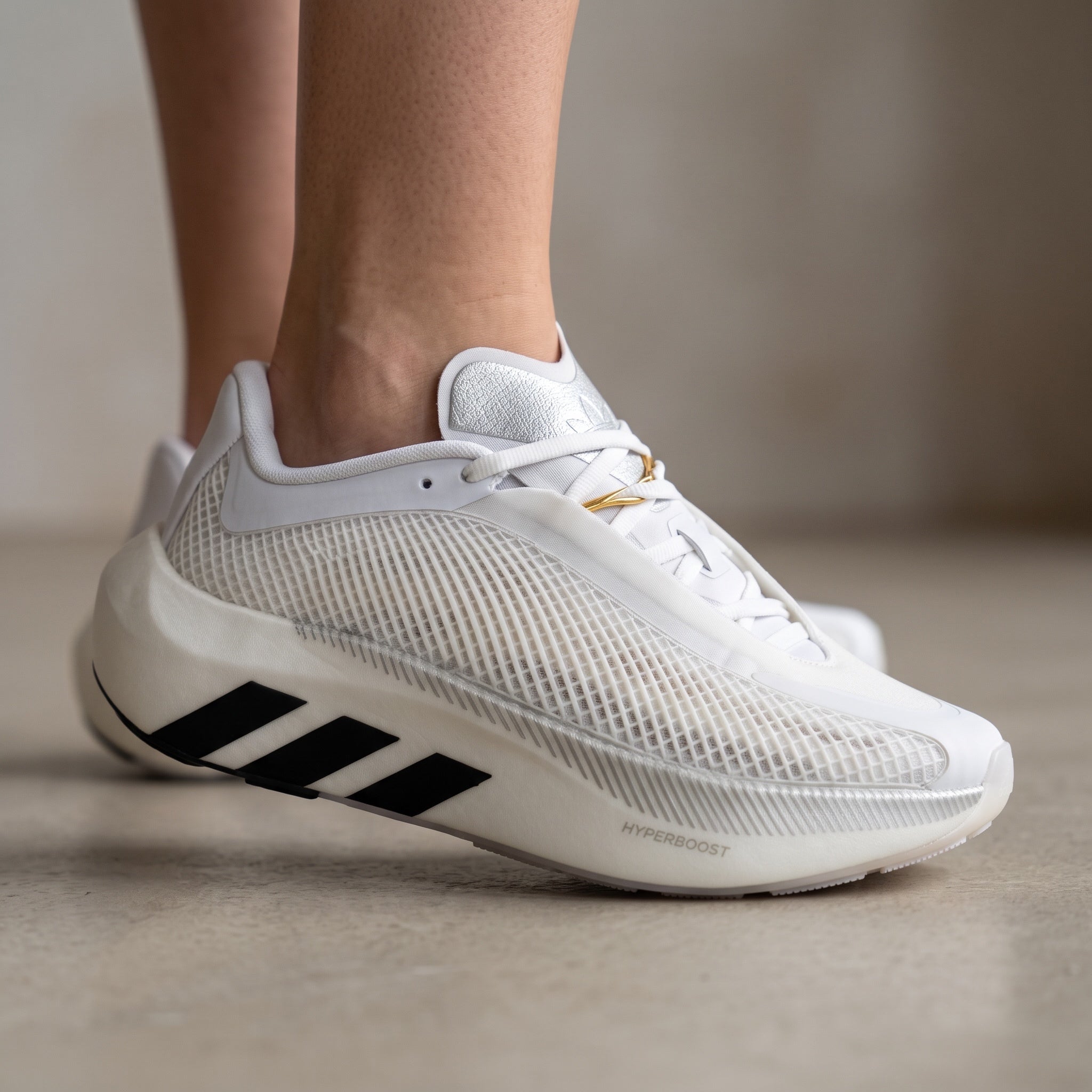 Adidas HyperBoost – White Mesh Runner 👟✨