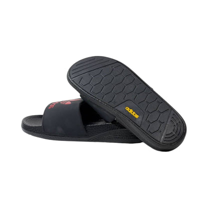 🩴 Adidas Originals Trefoil Slides – Black & Red Edition 🔴🖤✨