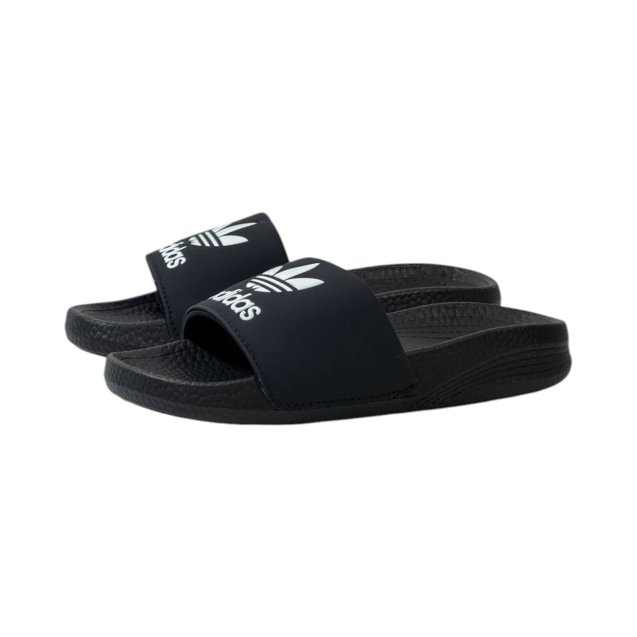 🩴 Adidas Originals Trefoil Slides – Classic Black Edition 🖤🤍✨